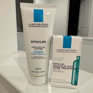 NEW La Roche Posay Effaclar gel cleanser and salicylic acne treatment